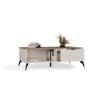stolik3 Tafel awa CORDOBA – Castello eiken / Kasjmier beige – 2 laden