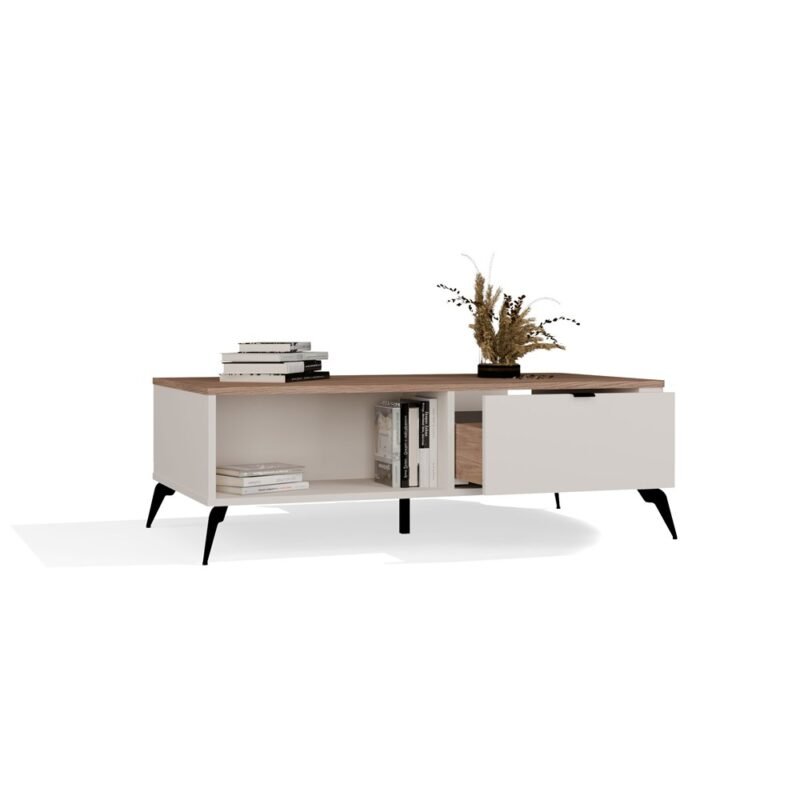 stolik3 Tafel awa CORDOBA – Castello eiken / Kasjmier beige – 2 laden