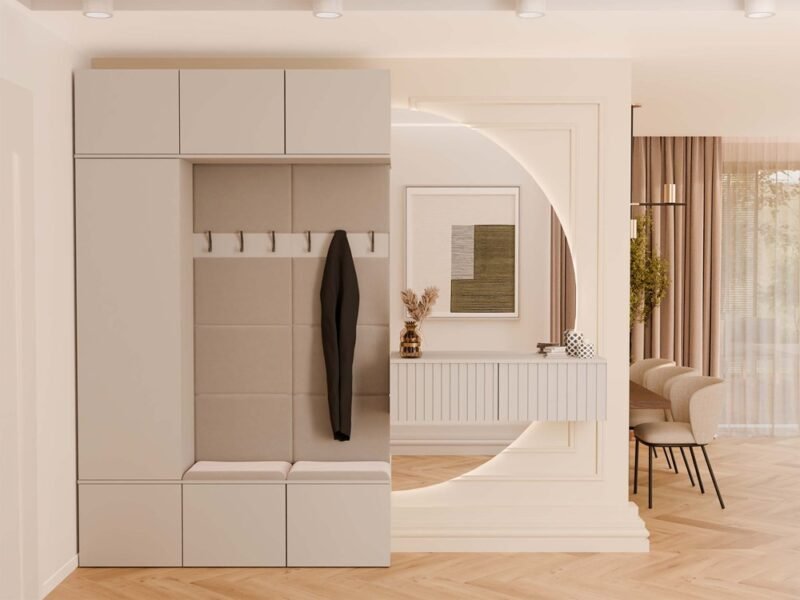 Garderobemeubel HAGA III 1Sz2W – Kasjmier beige