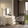 wiz1 Kaptafel MARINA 4P – Wit – 4 laden – 4 planken – rechts – met spiegel