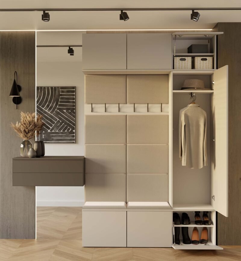 Garderobemeubel HAGA III 1Sz2W – Kasjmier beige
