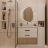 wizka1 Wastafelmeubel NEL 80 – Kasjmier beige – 2 laden – hangend – met wastafel