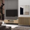 Dressoir KAMARO 2D SLIM – Artisan eiken – geribbeld front