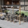 Tuinset DUISBURG dla 8 Osb – Antraciet / Bruin