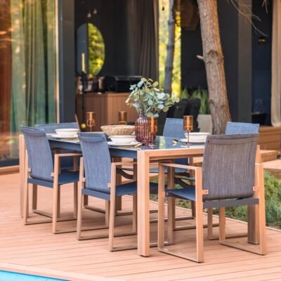 Tuinset DUISBURG dla 8 Osb – Antraciet / Bruin