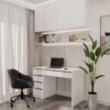Bureau ARTO – 120 cm – Wit – 5 laden