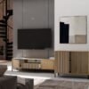 Dressoir KAMARO 2D SLIM – Artisan eiken – geribbeld front