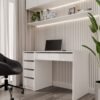 Bureau ARTO – 120 cm – Wit – 5 laden