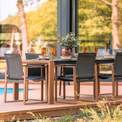 Tuinset DUISBURG dla 8 Osb – Antraciet / Bruin