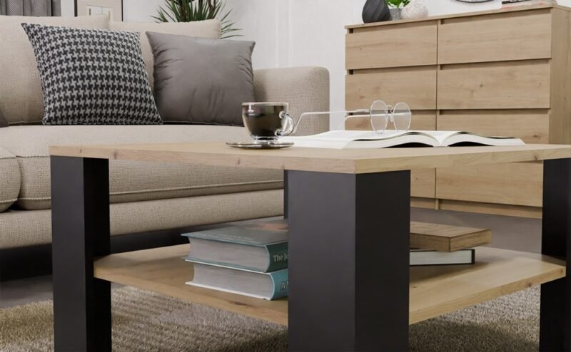 wizua2 Tafel SQUARE – Artisan eiken / Zwart