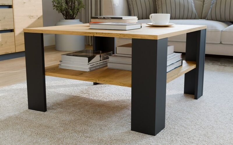 wizua4 Tafel SQUARE – Artisan eiken / Zwart