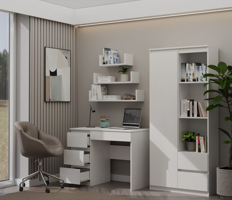 Bureau Mijas – Wit – links