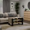 wizual2 Tafel Modern 4P SLIM – Artisan eiken / Zwart