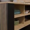 wizual3 Tafel Modern 4P SLIM – Artisan eiken / Zwart