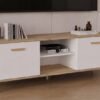 wizual4 TV-meubel OLYMPO 150 – 150 cm – Artisan eiken / Wit