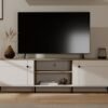 TV-meubel POINT 2D – Castello eiken / Kasjmier beige – 2 deuren