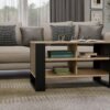 wizual4 Tafel Modern 4P SLIM – Artisan eiken / Zwart