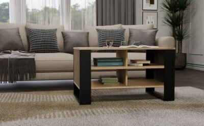 wizual4 Tafel Modern 4P SLIM – Artisan eiken / Zwart