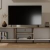 TV-meubel POINT 2D – Castello eiken / Kasjmier beige – 2 deuren