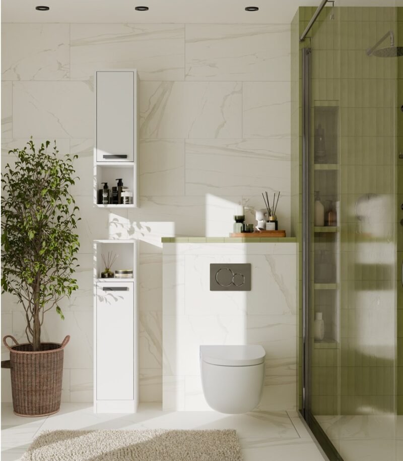 wizual5 Badkamerkast MEXY W1D – 1 deur – 3 planken – hangend