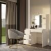Kaptafel MARINA 4P – Wit – 4 laden – 4 planken – links – met spiegel