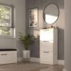 Schoenenkast Paula – Artisan eiken / Wit – 3 deuren