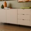 Dressoir CORDOBA 2D3S – Kasjmier beige – 3 laden – soft-close