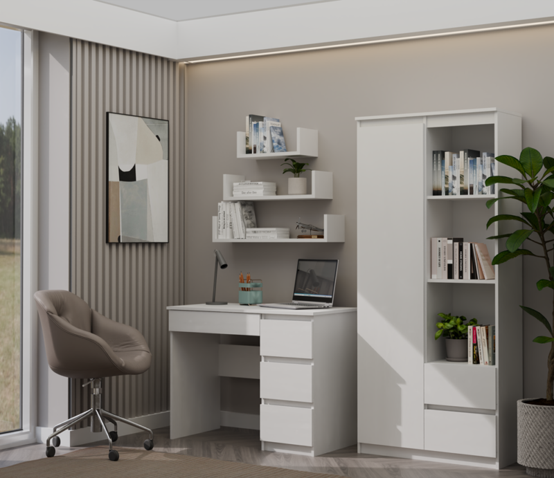 Bureau Mijas – Wit – rechts