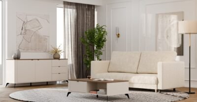 wizz3 Tafel awa CORDOBA – Castello eiken / Kasjmier beige – 2 laden