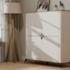 wizz5 Dressoir CORDOBA 4D – Castello eiken / Kasjmier beige – 4 deuren – 8 planken