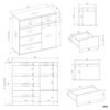 Dressoir Malwa 1D5S – Wit