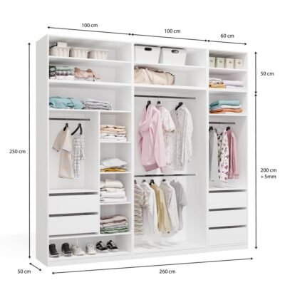 Garderobemeubel Moduowa OPENO – Wit