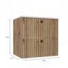 Wastafelmeubel TIGO 60 2S – Evoke eiken – geribbeld front – met wastafel