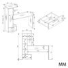 Bureauset Cosmo Komoda Alma – Wit