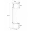 wymiary2 Garderobemeubel HAGA 1L – 238 × 50 × 35 cm – Kasjmier beige