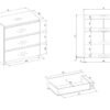 wymiary7 Bureauset Chester – Wit