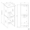 wymiarynowe Wasmachinekast POLA TWIN – met opbergruimte