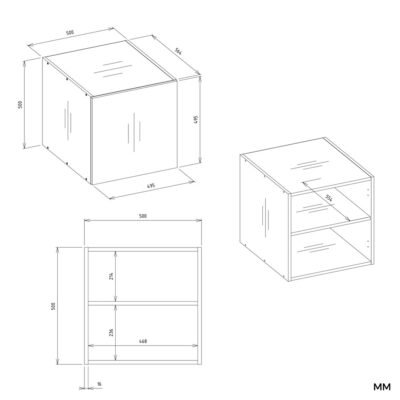 Kledingkast SENSO 3D – 250 cm – Kasjmier / Zwart – met opzetstuk