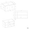 Kledingkast SENSO 4D – 250 × 200 cm – Kasjmier / Zwart – met opzetstuk