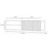 Wastafelmeubel TIGO 1D2S – 140 cm – Kasjmier – 2 laden – hangend – geribbeld front – met wastafel